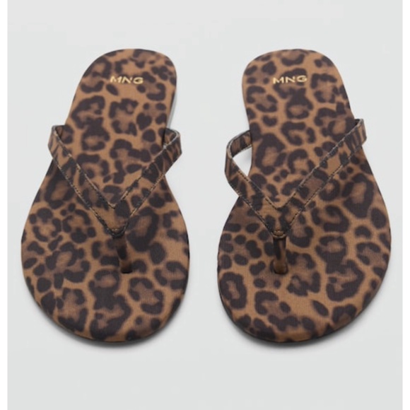 218. MANGO MNG LEOPARD-PRINT SANDALS WITH STRAP $70 EUC Sz 36 - Picture 2 of 5